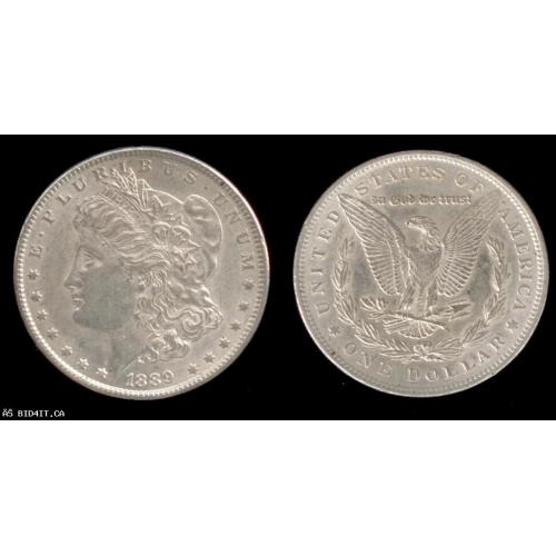 1889-P USA MORGAN SILVER DOLLAR - MS60