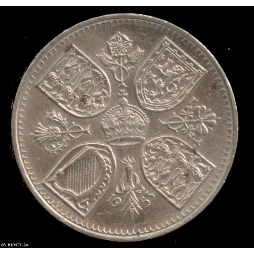 1953 UK - BRITISH CORONATION OF QE II - 1 CROWN (Five Shillings) - MS60