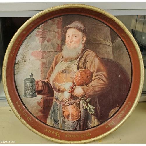 Vintage 1930-40s Louis F. Neuweiler's Sons Beer Tray from Allentown Pennsylvania. It highlights Cream Ale, Pilsner Beer, and Porter Advertizing