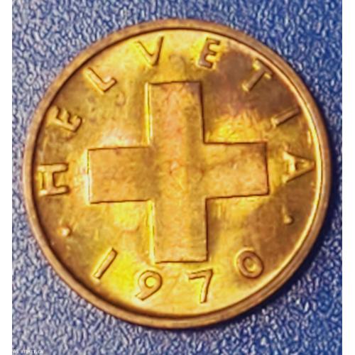 SWITZERLAND - 1970 - 1 Rappen - MS63