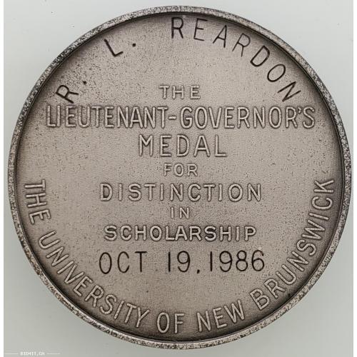 UNB - New Brunswick Lieutenant Gov. Named Medal R.L. REARDON OCT.19,1986 - by Henry Birks - in Original Birks Box
