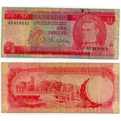 Barbados 1 Dollar 1973 Pick #29