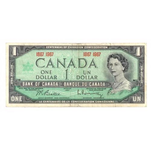 BANK OF CANADA | 1967 | 1 DOLLAR | Beattie- Rasminsky - LOT #004